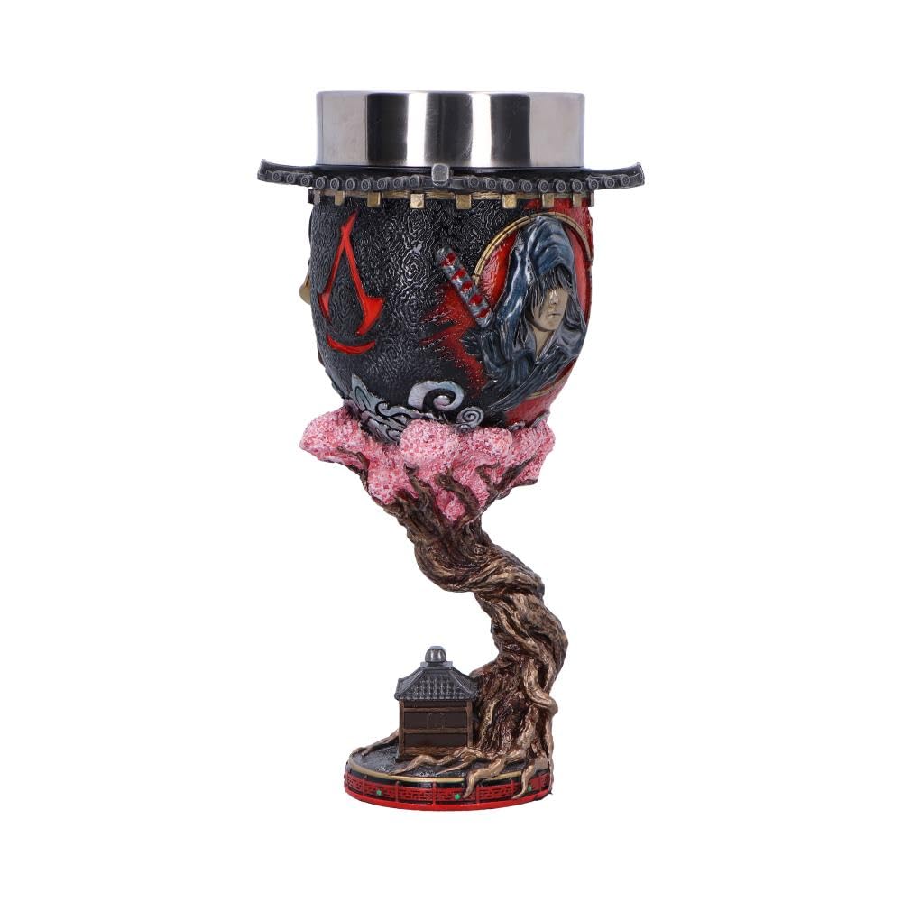 Nemesis Now Assassin's Creed Shadows - Copa de resina de 19,5 cm, color rojo, fundida en la mejor resina, pintada a mano por expertos