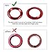 Thenice for 10th Gen Civic Door Audio Speaker Rings Anodized Aluminum A-Pillar Loudspeaker Decorations Circle Trims for Honda Civic 2016 2017 2018 2019 2020 2021 -Red