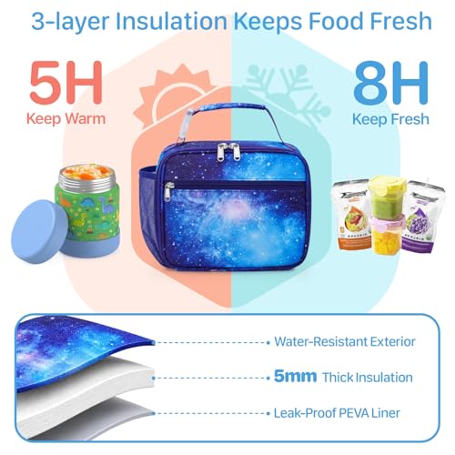 BrainyBees Insulated Kids Lunch Bag - Boys Lunch Box for School & Daycare by BrainyBees - Used condition - Image 3