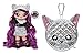 Na Na Na Surprise 2-in-1 Soft Modepuppe & Metallic Purse Glam Serie - Sammlerpuppe - Puppe mit Lila Haaren und Outfit in Schwarz/Silber mit Holografisch Glitzernder Katzen-Tasche - Chrissy Diamond