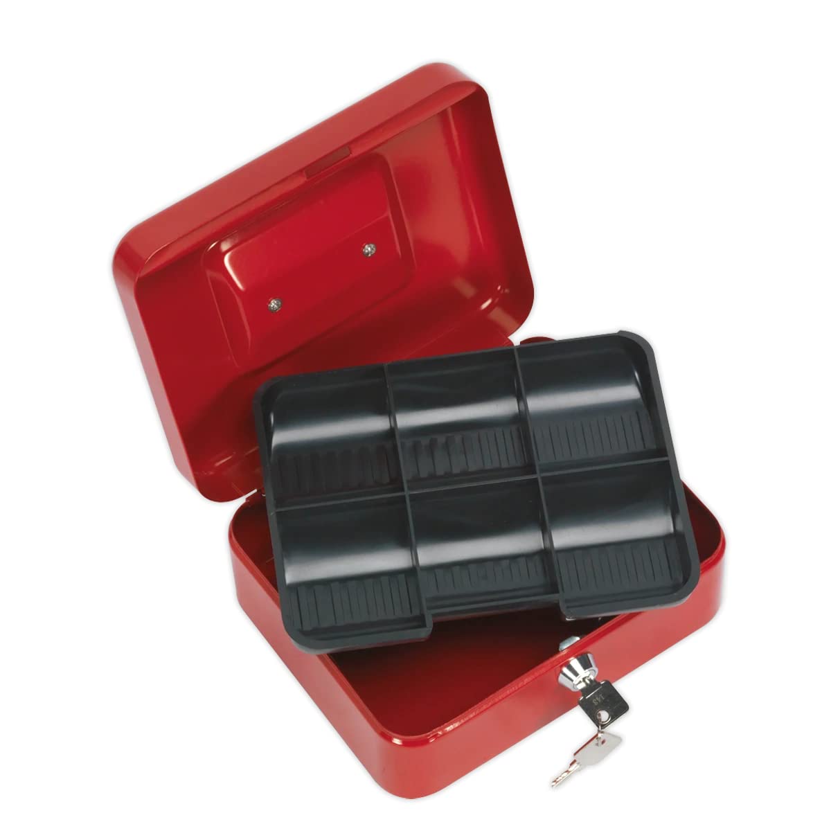Sealey Red Scb2 Key Lock Cash Box 200 X 160 X 90Mm
