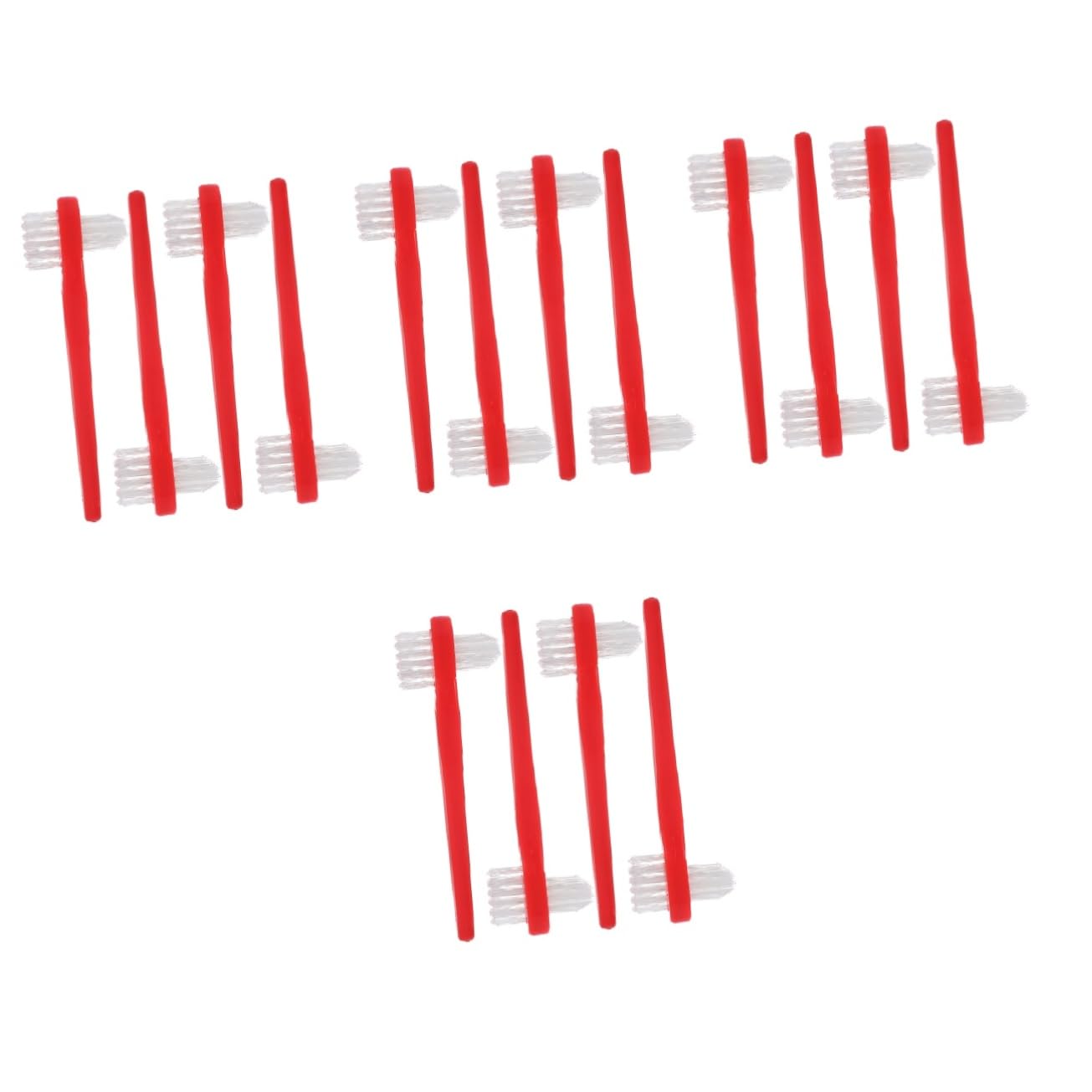 4 Set Spazzolino Per La Pulizia Delle Protesi Dentarie Spazzolino Portatile Da Viaggio Per Adulti Rigido Per Testine Con Setole 4 pezzi*4