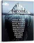 Kas Home Inspirational Wall Art Success Motivational Poster Quotes Wall Decor for Living Room Bedroom Office Bathroom Canvas Print Sign Framed Art Decoration Ready to Hang