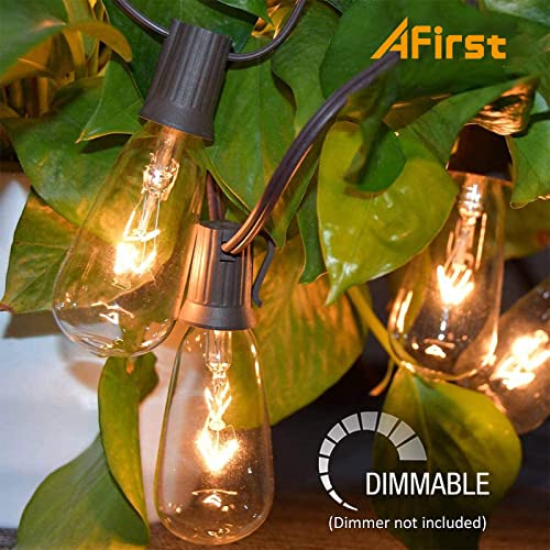 Afirst Outdoor String Lights 20Ft With 22 Edison Bulbs Vintage Bistro Lights Waterproof St40 String Lights For Patio Backyard Party Wedding-Brown Cord #TOP3