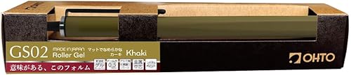 Miniatura 2 de OHTO GS02-G5-KK - Bolígrafo de gel con punta de aguja retráctil, punta fina de 0.020 in, barril caqui, bolígrafo de tinta de gel negro de secado