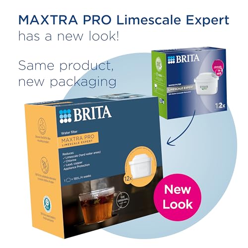 BRITA MAXTRA PRO Limescale Expert Water Filter Cartridge 12 Pack (New) - Original BRITA Refill for Ultimate Appliance Protection, reducing impurities, Chlorine and Metals (Package May Vary) - Image 3