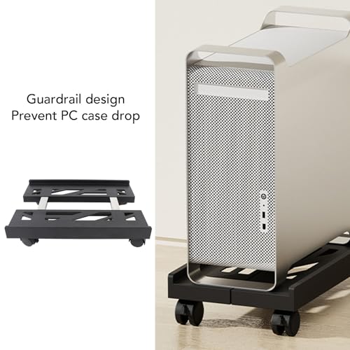 Soporte móvil ajustable para torre de computadora, soporte con ruedas con freno, compatible con la mayoría de CPUs, ideal para oficina y estudiantes miniatura 5