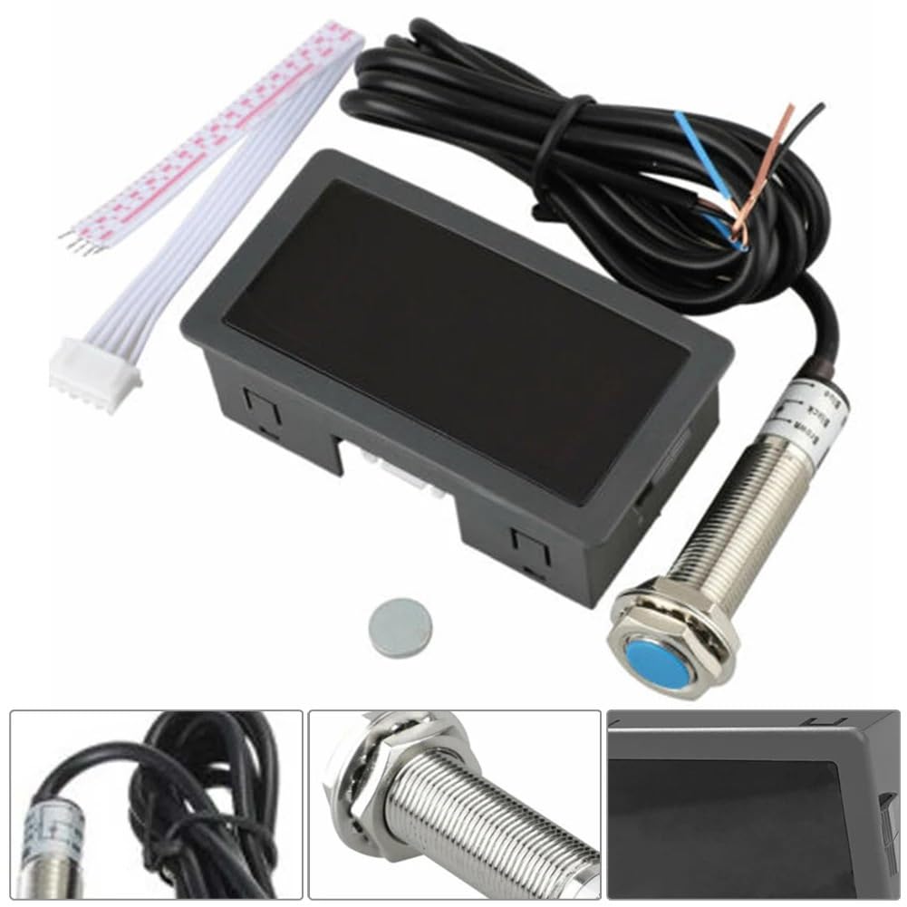 Misuratore di velocità RPM affidabile e stabile con 4 display digitali per temperatura, pressione spostamento
