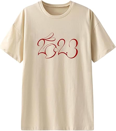 Miniatura 3 de Shirts for Women Dressy Casual Ladies Summer Crewneck Print Tee Short Sleeve Tunic Oversized Loose T Shirts