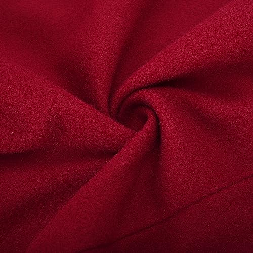 Women’s Double Breasted Wool Coat Long Winter Pea Coat Slim Fit Lapel Trench Jacket Outwear Warm Dressy Overcoat3