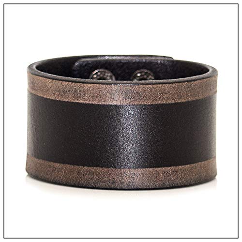 Punk Alloy Buckle Wide Wristband Leather Cuff Bracelet3