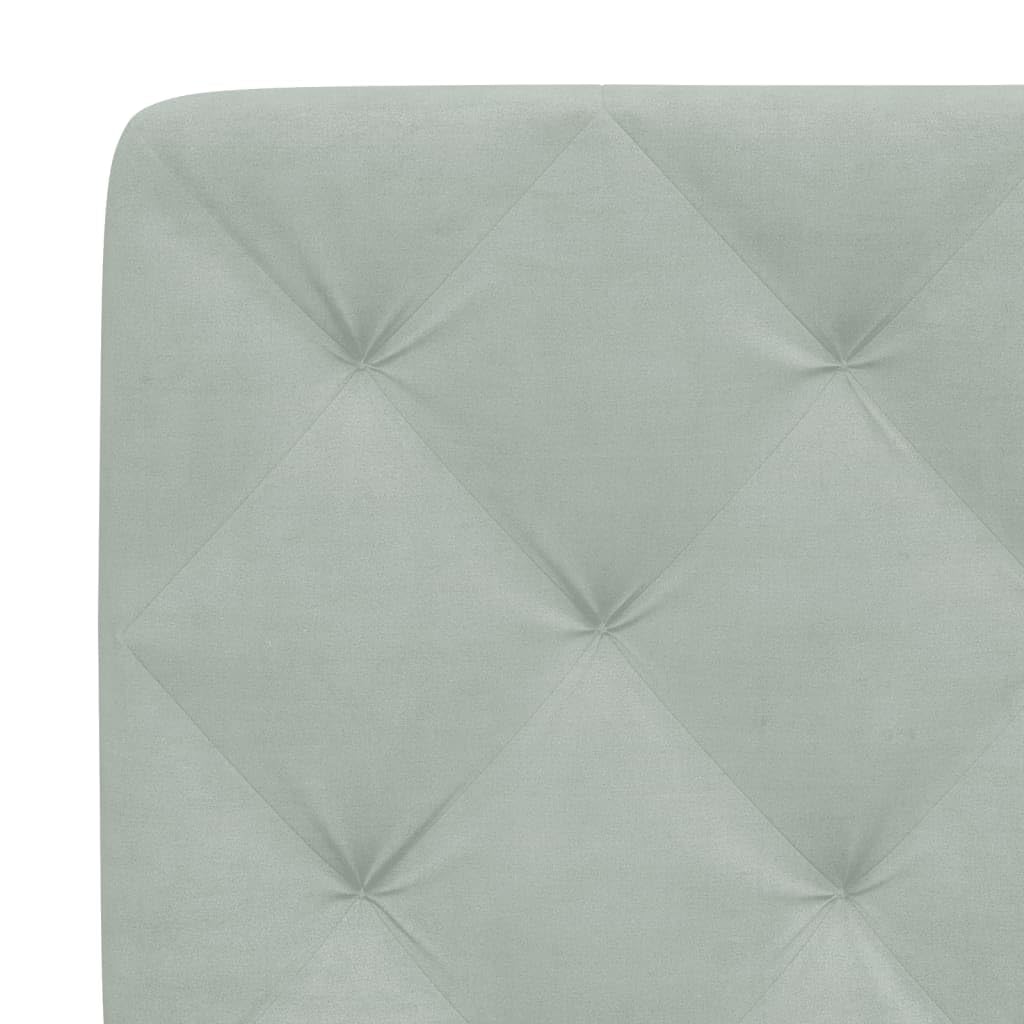 Velluto Morbido Design Ondulato Contenitore 80x200 Grigio Chiaro