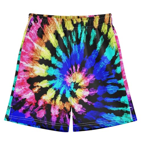 Tie Dye Boys Athletic Shorts Kids Basketball Shorts Gym Short for Summer XL