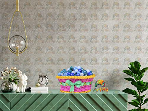 Image of Decorative Glass Marble Colorful Playing Balls (Kanche, Goli), for Vase Filling, Aquarium /Home /Art Decoration (Ocean Brown 950 Gram)