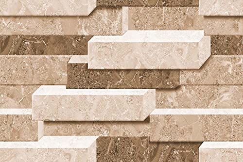 Image of DWELLSINDIA Stone Bricks Self Adhesive Wallpaper, Waterproof, Scratch Resistant, Laminated (41cm x 244cm, Multicolour)