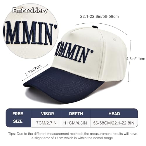 Image of Women's Mommin Trucker Hat - Vintage Two-Tone Ponytail Baseball Cap, Embroidered Adjustable Hat, Great Gift for Mom & Women