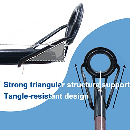 9km dwlife fishing rod tip repair kit black stainless steel wear resistant ceramic ring guide replacement