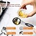 NIUTA Magnetic measuring spoons set, stackable on both sides, Germany stainless steel, for use in spice jars and liquids, set of 9-Black