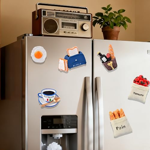 Set de 6 imanes decorativos 3D para refrigerador miniatura 2