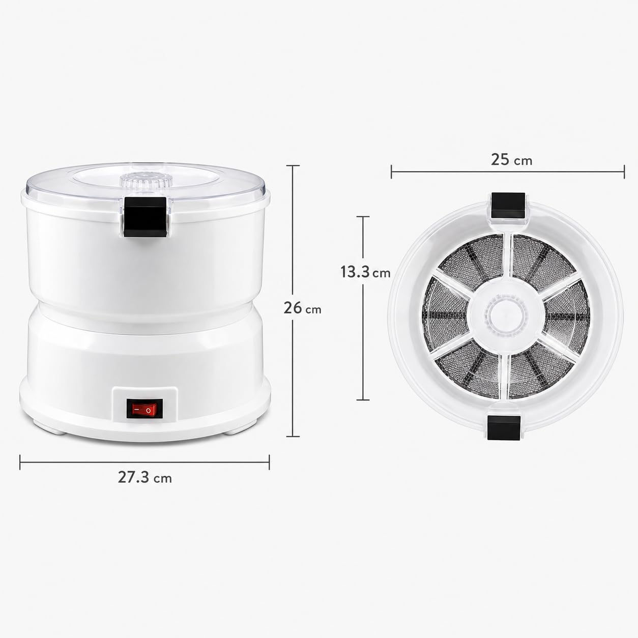 Éplucheur électrique 1 kg avec commande One-Touch et circuit de sécurité