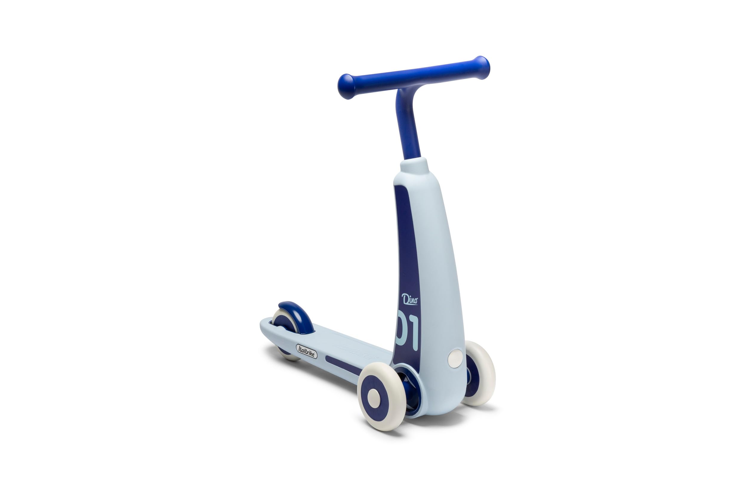 Italtrike Dino Scooter Toy for Toddlers & Kids, Indoor & Outdoor Use, Safe Design, Sturdy Child Safe Wheels, 2-4 Years, Made in Italy (Blue)