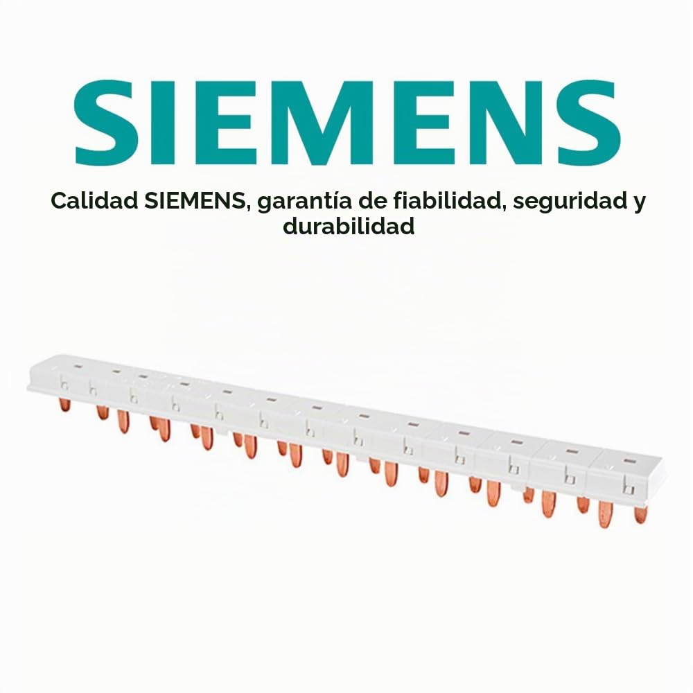 Siemens - Peine horizontal con conexión para interruptor diferencial (40 A y 63 A)