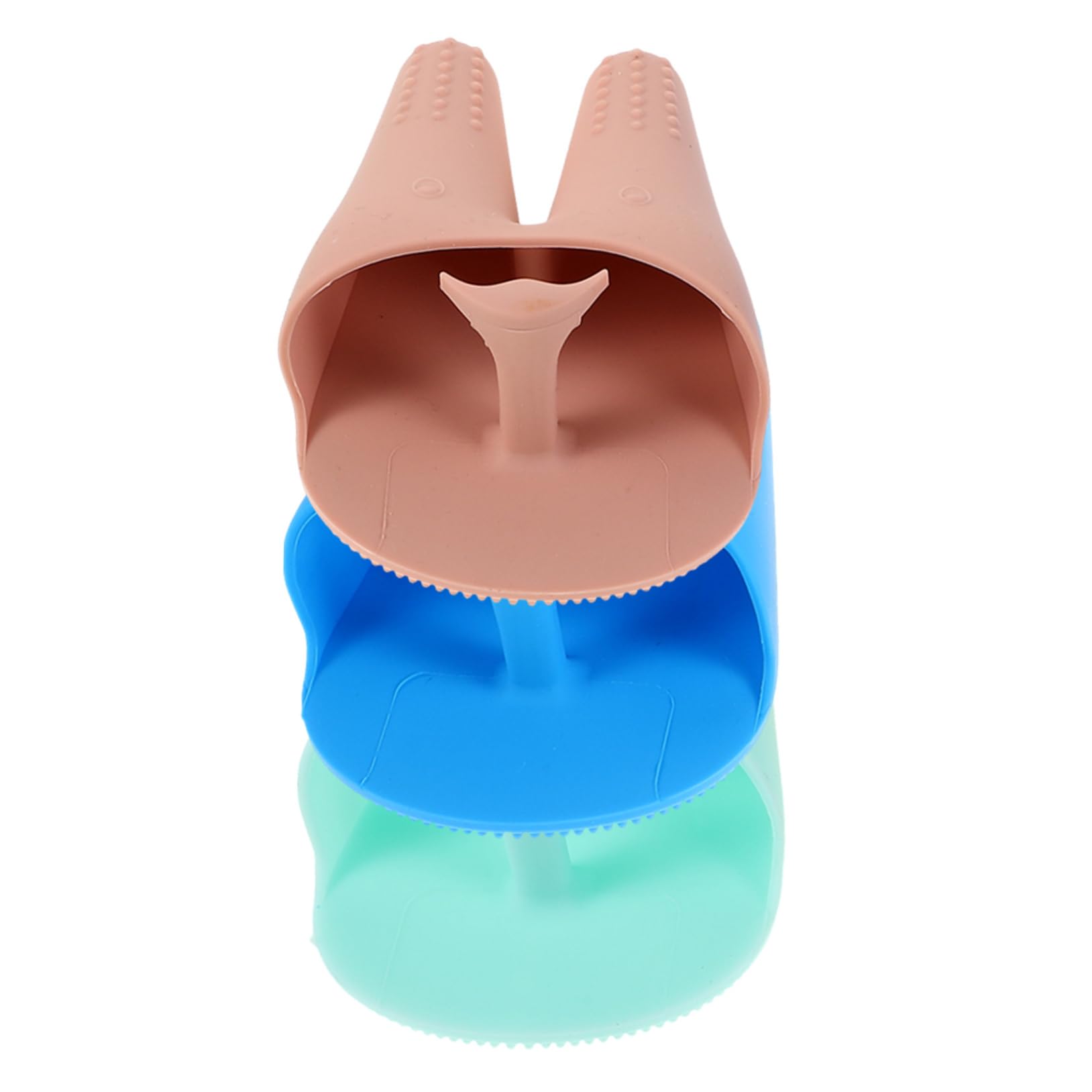 DECOMELODY Cute Rabbit Shape Facial Brush Silicon Face Scrub Tool for Exfoliation Deep Pore Cleansing and Face Massage