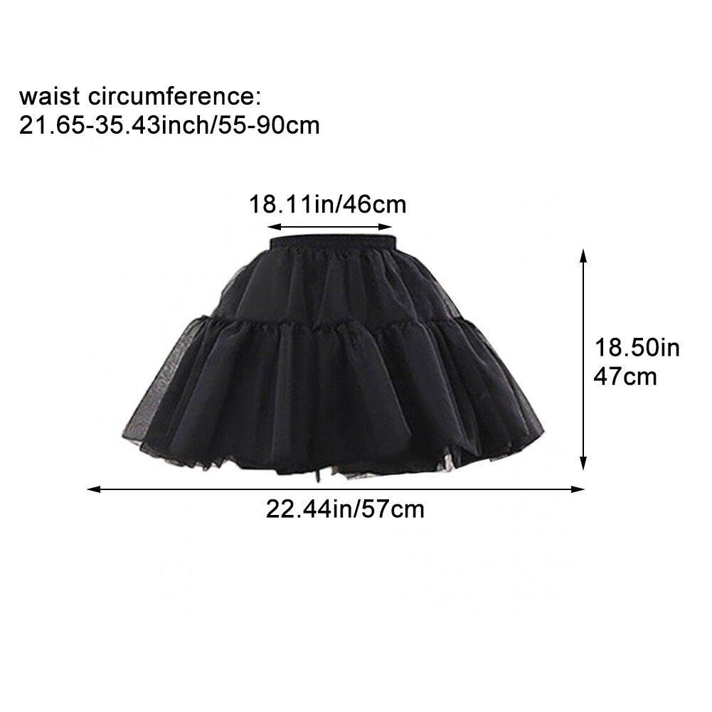 Gonne per Abito Lolita Sottoskirt Tulle Abito Sottovedina Cosplay Pettiskirt Gonna a Strati Gonna Bolle Femminile