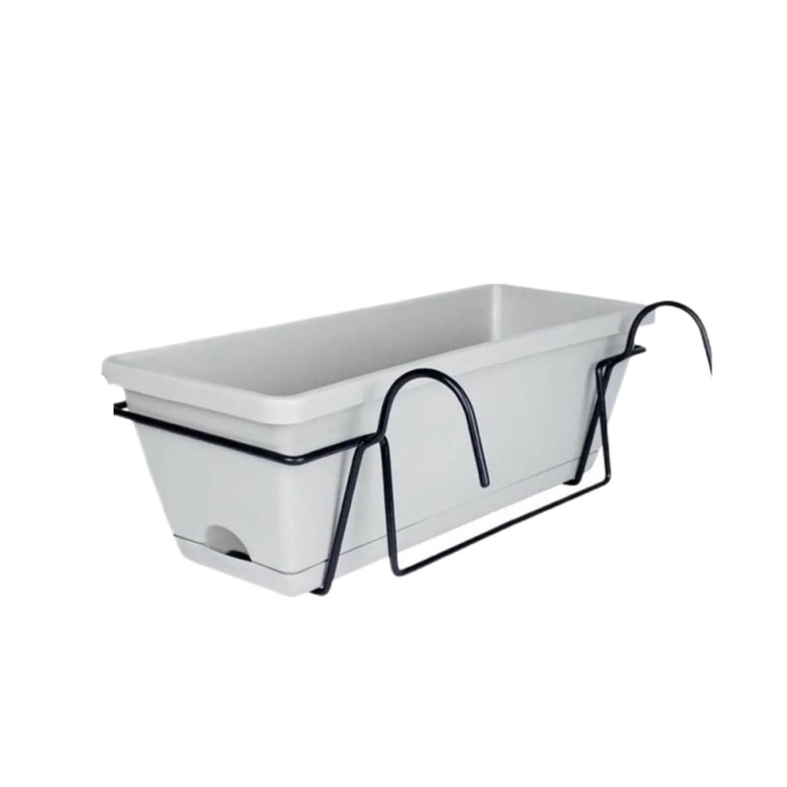 FJSNGPSBQPC Hanging Planter, For Garden Deck Yard 6L, For Balcony Railing Plant Basket Fence Home Decor Window Box Flower Pot(White)