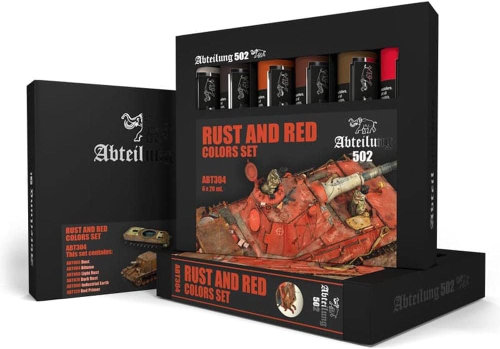 Abteilung 502 Oil Set ABT304 Rust and Red Colors Set (6x20ml Tubes)