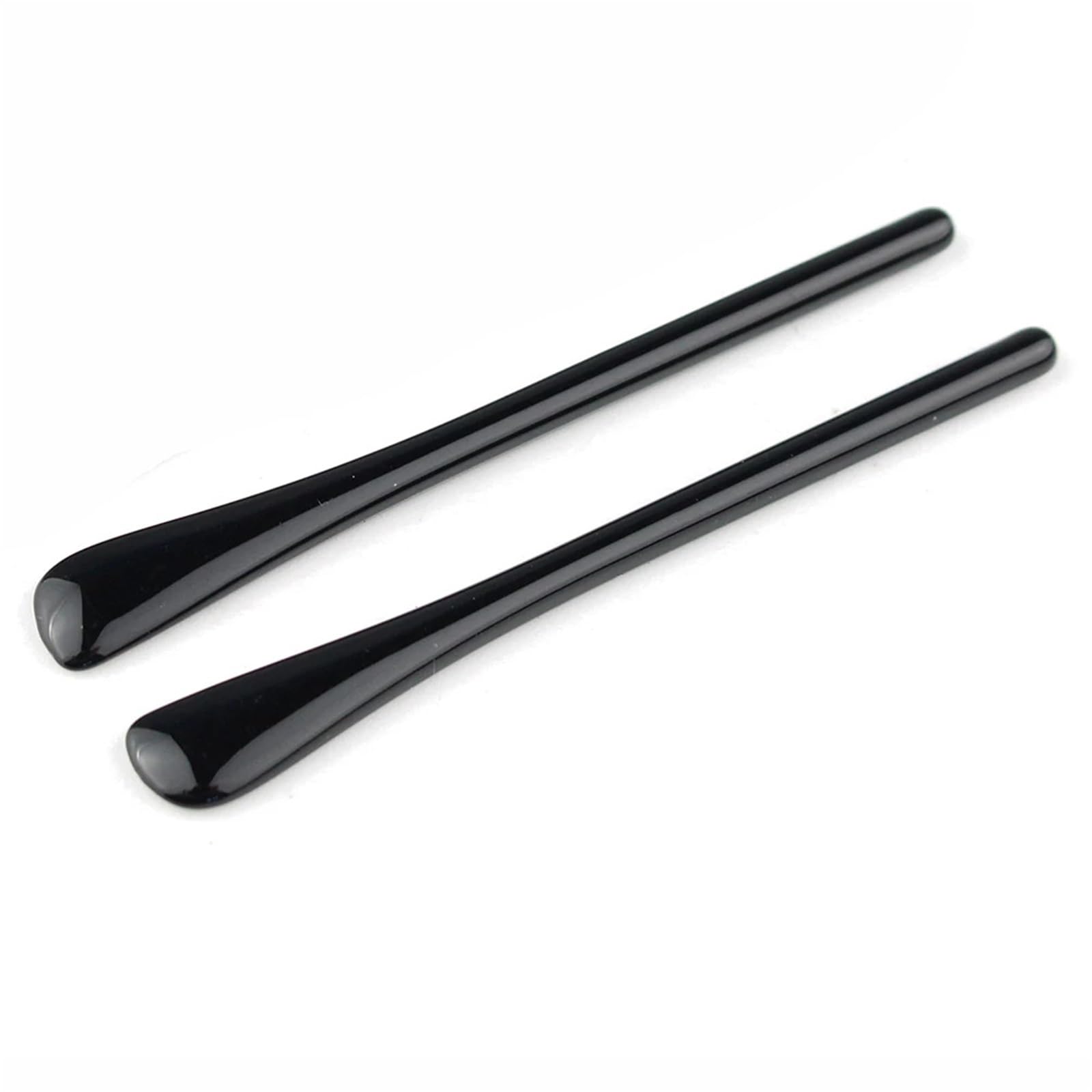 Noga zausznika okularów 100 szt. PC okulary końcówka zausznika nogawki okularów błyszczące czarne brązowe akcesoria do naprawy 6.5cm długość DT033(Black)