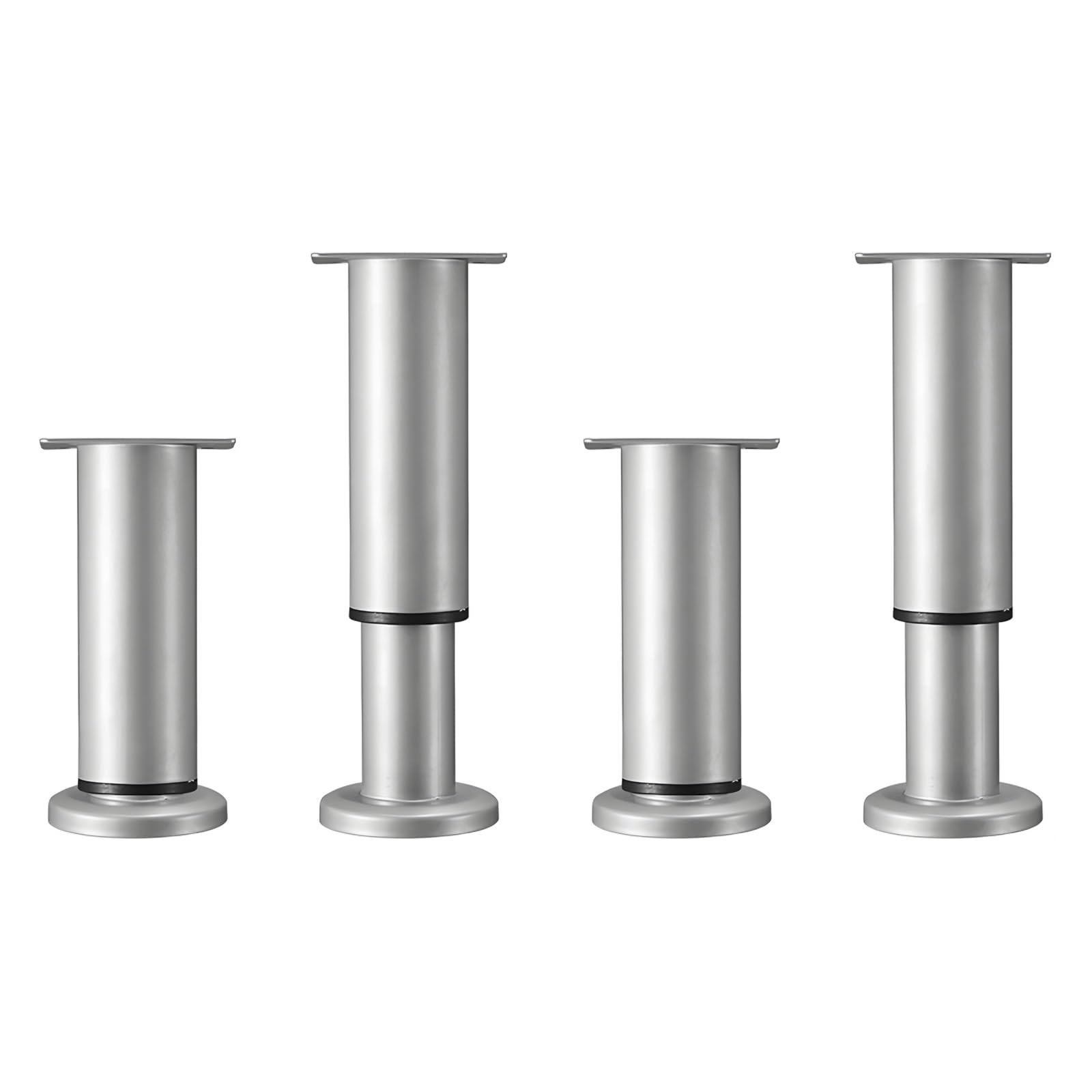 4 szt. Wielokolorowe metalowe regulowane nóżki do mebli w wielu rozmiarach(Grey,18-34cm)