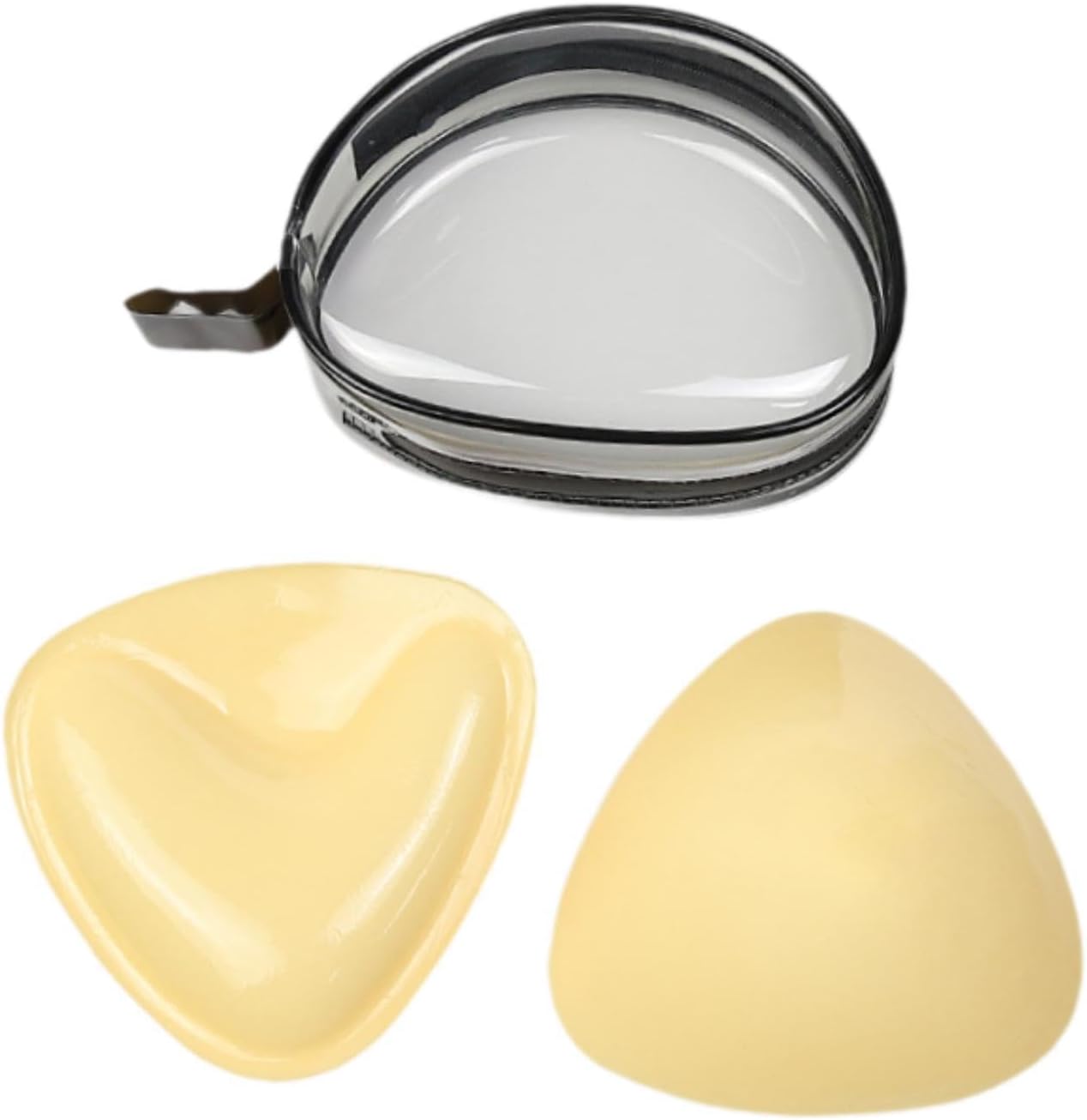 Bra Pads Inserts Sticky Women Bra Pads Inserts Chest Bikini Inserts Pads Replacement Pads for Sports Bras Soft Nylon Self Triangular Push Up, L with Clear Box