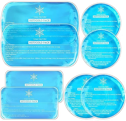 Image of Tutmyrea Ice Packs for Injuries Reusable, 8 Pack Soft Gel Pack, Hot and Cold Compress, Ice Pack for Kids Boo Boo, Cold Packs for Injuries, Migraines, First Aid, Pain Relief, Wisdom Teeth