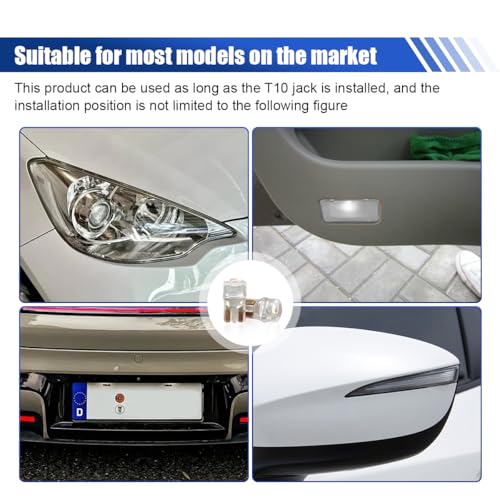 30 unidades bombillas LED interiores para auto T10 6000K miniatura 6