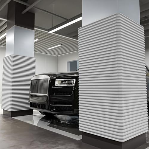 Garage Wall Guard Strips, Car Door Bumper Protector, Foam Wall Column Corner Guard, Garages Pole Protector Padding for Parking Lot Light Gray 7.9x78.7in/20x200cm 2PCS