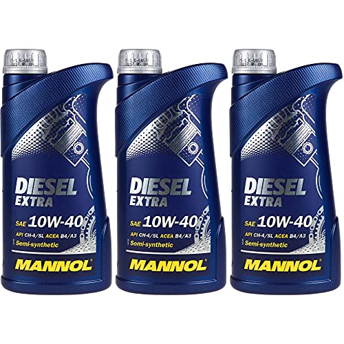 QR-Parts Set 85471063 MN7504-1 3x1 Liter Orignal MANNOL Motoröl SAE 10W-40 DIESEL EXTRA Engine Oil Öl