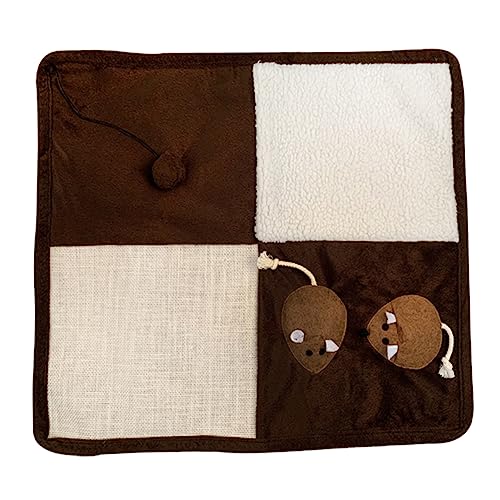 OUNONA 猫引っ掻き 猫のアクセサリー 猫の車輪 マタタビのおもちゃ ペット家具プロテクター 遊ぶ 猫キット スクラッチャー 猫の杖 猫のスクラッチパッド 猫のハンモック 自動 Coffee