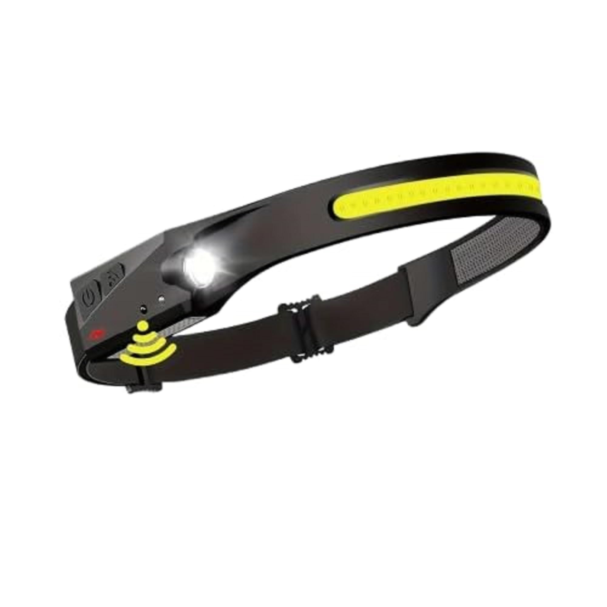 NEXTPLIFY Rechargeable LED Headlamp with Motion Sensor, COB & XPE Light Modes, Adjustable Elastic Headband, USB Charging-image-3