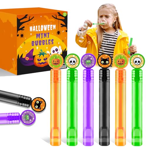 32 PCS Halloween Mini Bubbles Toys,Boo Basket Gift Bag Fillers for Toddler