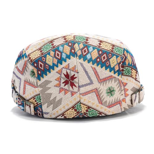 Image of Cotton Newsboy Cap,Breathable Ivy Gatsby Cabbie Beret Hat for Men's Women Driving Hunting Golf