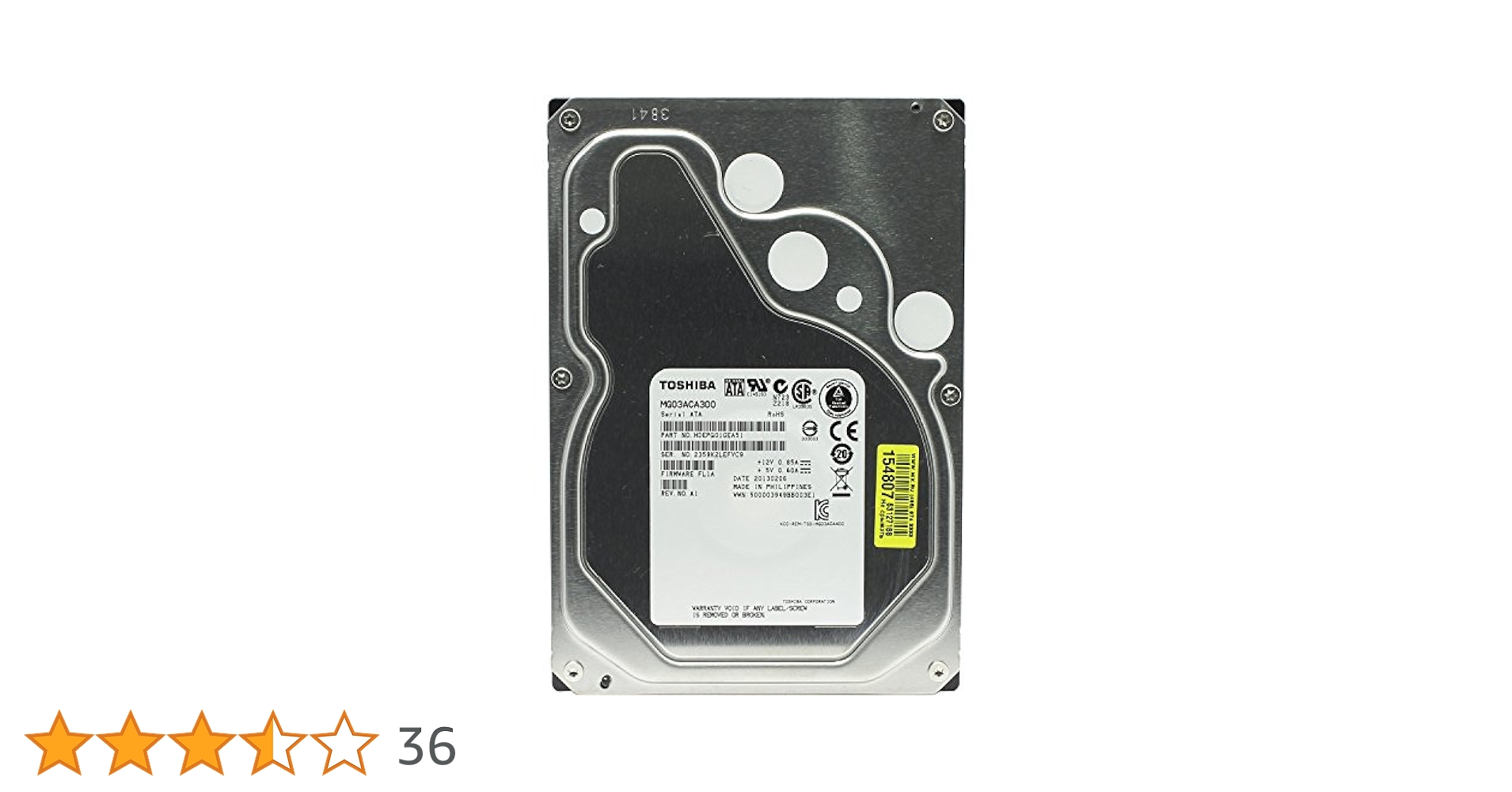 Amazon | TOSHIBA MG03ACA300 3TB SATA 3.5インチ HDD [並行輸入
