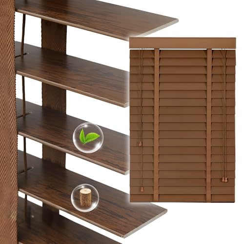 2" Slats Wood Blinds for Indoor Windows, Custom Wood Window Blinds, Wooden Venetian Horizontal Blinds & Shades for Indoor Windows, Office, Living Room, Bedroom