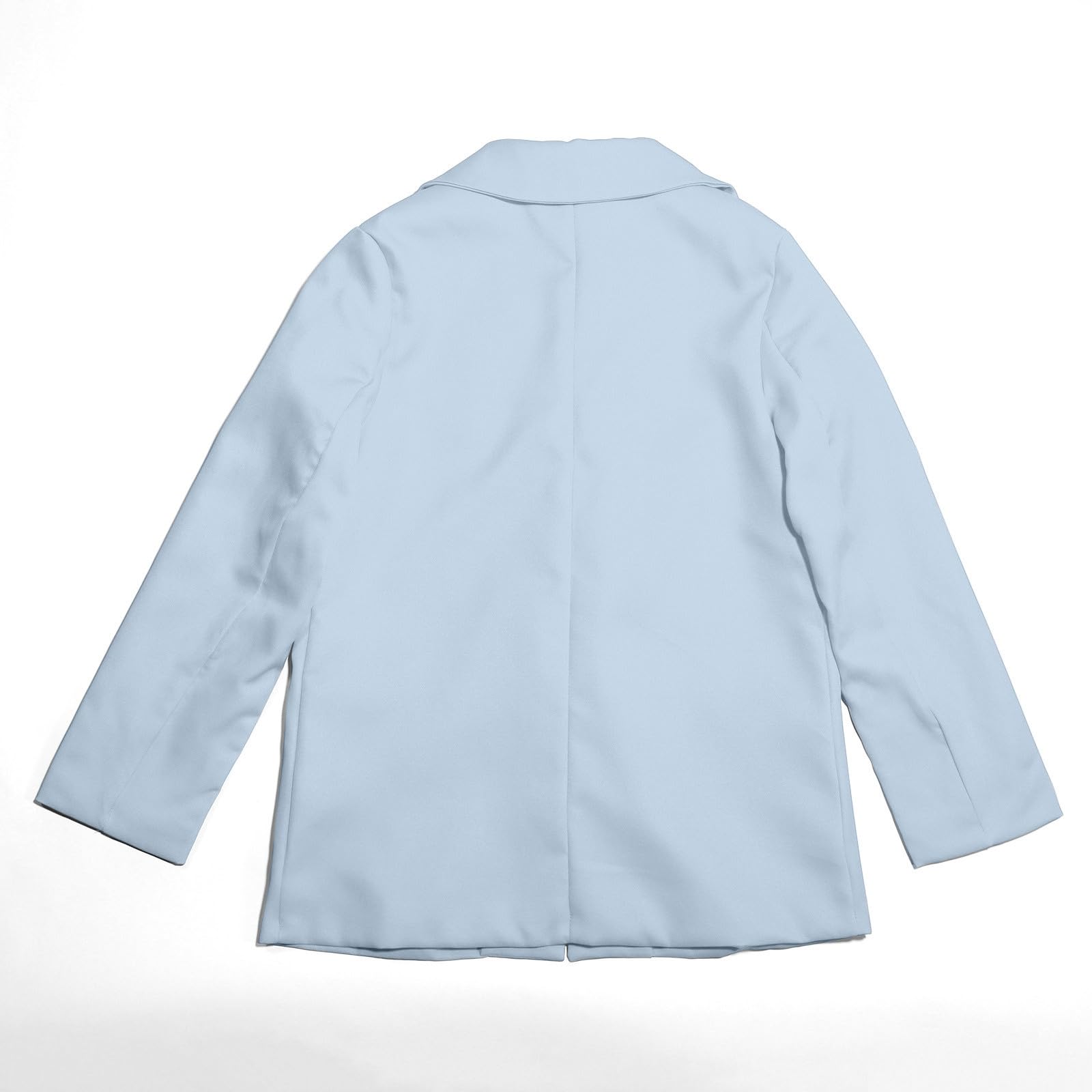 Blazer - Chaqueta de traje para niña, color liso, chaqueta de ocio, manga larga, con doble bolsillo lateral, cuello de solapa, chaqueta de traje, moda con frente abierto, traje formal para niños de 3