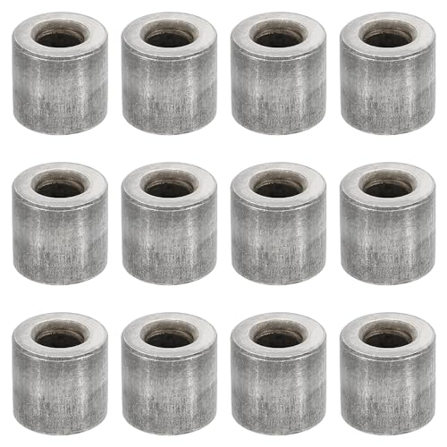 PATIKIL M6スチールスペーサー 12個 メタルスペーサー スチール6.5mm ID x 12mm OD x 11mm L カーボンスチールスペーサースクリュースタンドオフラウンド 1/4inまたはM6スクリューボルト用