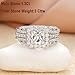 Blongme 3 CT Wedding Sets Ring Enhancer for Engagement Rings Princess Cut Bridal Ring Set for Her 925 Sterling Silver AAAAA Cz Anniversary Ring Size 9
