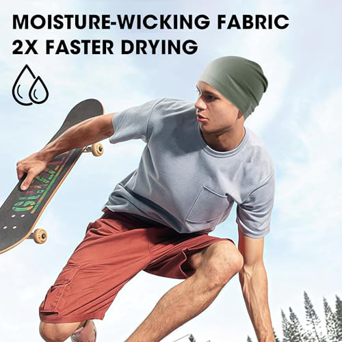 Image of WTACTFUL 1Pack / 2 Pack Cooling Skull Caps for Men Women - Lightweight Breathable 3D Mesh Running Caps for Cycling & Summer