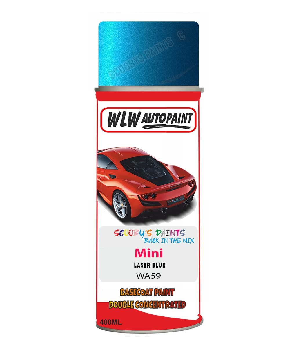 Basecoat Aerosol Spray Paint For Mini Cooper S Laser Blue 2006-2013 Code Wa59