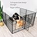 Heavy Duty Dog Crate Indoor Dog Pen Extra Large Space Free Combination Thick Wire Collapsibles Animal Pen Suitable for All Types of Dogs Black 6 Pieces(Black,200 * 100 * 120cm)