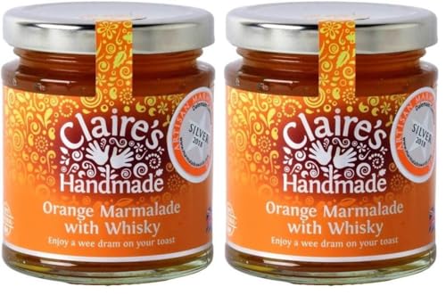 Claire's Handmade - Orange Marmalade with Whisky (227g) - Award Winning Traditionally Made Breakfast...